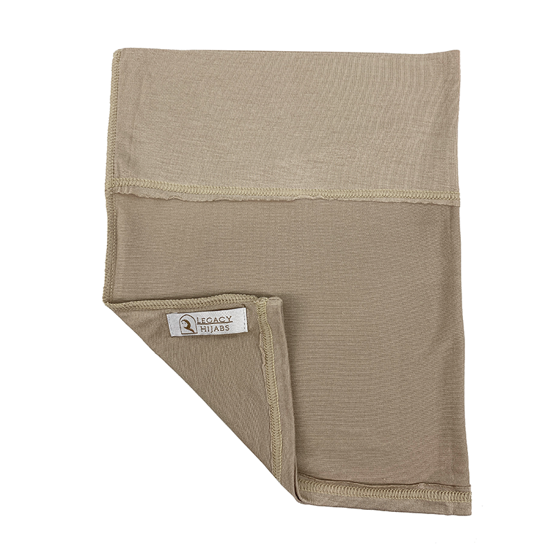 Beige Jersey Wide Front Undercap