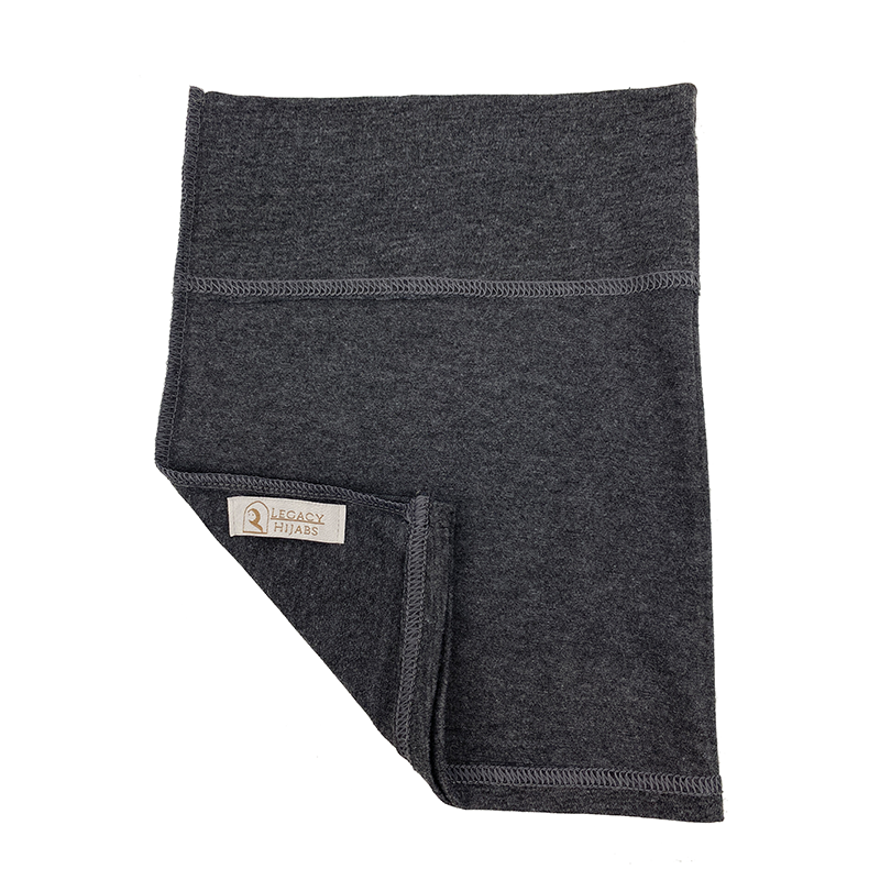 Dark Grey Marle Jersey Wide Front Undercap