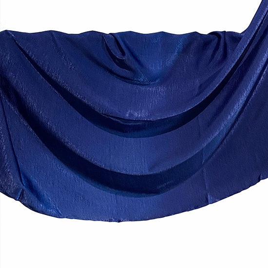 Glam Navy Velvet Hijab