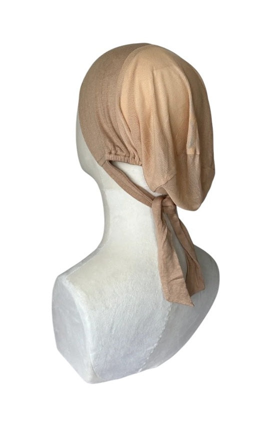 Beige Mesh Full Coverage Undercap