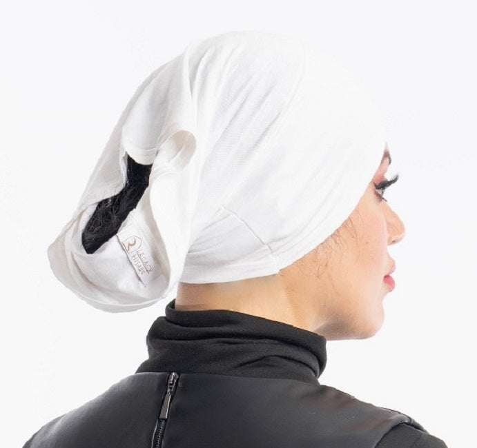 White Jersey Wide Front Undercap