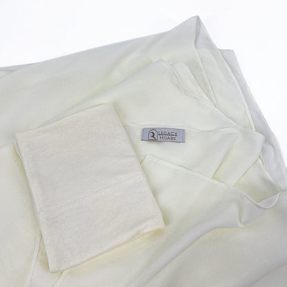 Cream - Top Quality Chiffon & Undercap Set