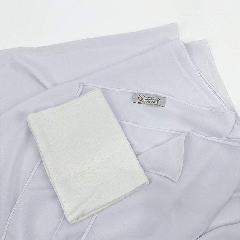 Snow White - Top Quality Chiffon & Undercap Set