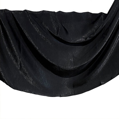 Glam Midnight Black Velvet Satin Hijab