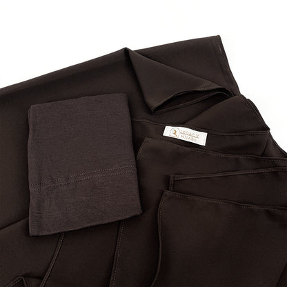 Chocolate Top Quality Chiffon & Undercap Set