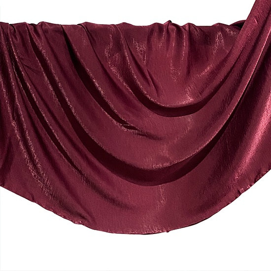 Glam Maroon Velvet Satin Hijab