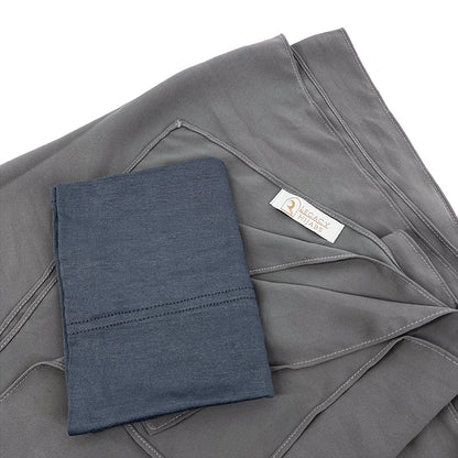 Dark Grey Top Quality Chiffon & Undercap Set