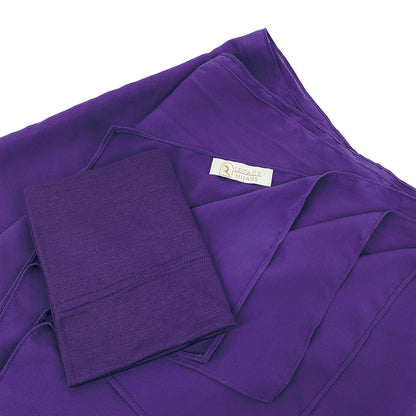 Royal Purple Top Quality Chiffon & Undercap Set