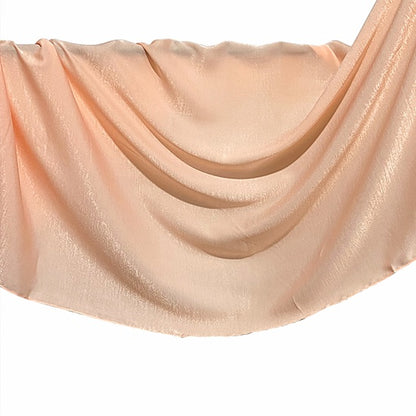 Glam Apricot Velvet Satin Hijab