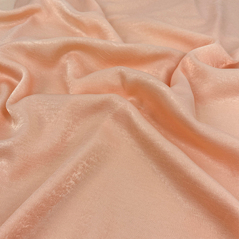 Glam Apricot Velvet Satin Hijab