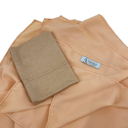 Latte Top Quality Chiffon & Undercap Set