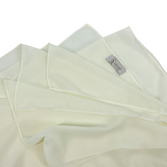 Cream Top Quality Chiffon
