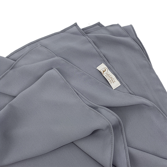 Dark Grey Top Quality Chiffon