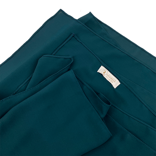 Dark Teal Top Quality Chiffon