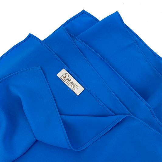 Aqua Blue Top Quality Chiffon