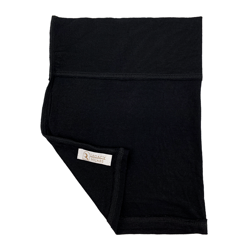 Black Jersey Wide Front Undercap