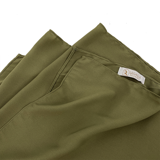 Olive Green Top Quality Chiffon
