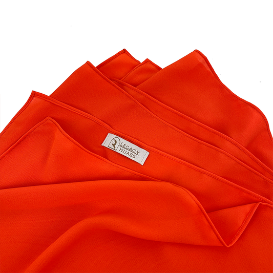 Orange Top Quality Chiffon