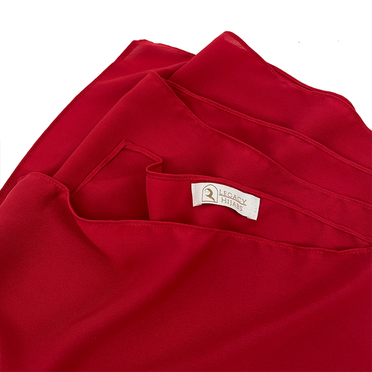 Red Rose Top Quality Chiffon
