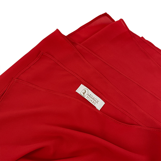 Wine Red Top Quality Chiffon