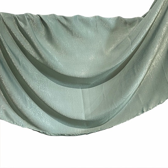 Glam Silver Velvet Satin Hijab