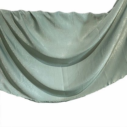 Glam Silver Velvet Satin Hijab