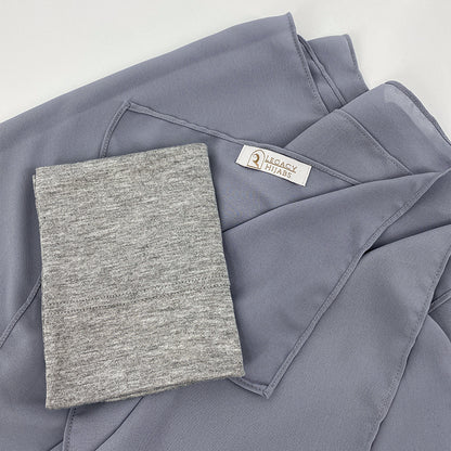 Grey Marle - Top Quality Chiffon & Undercap Set