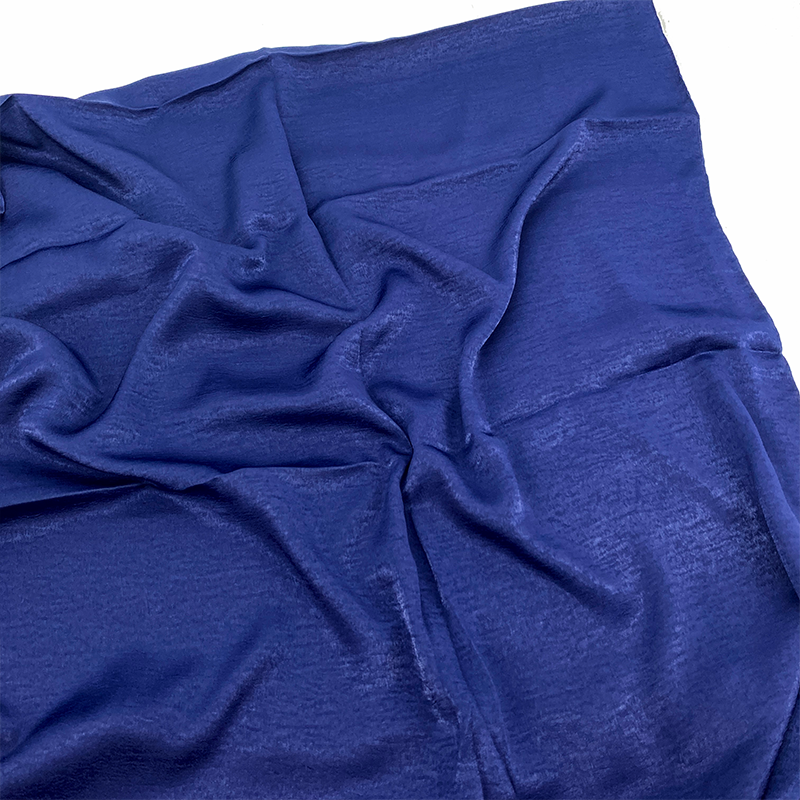Glam Navy Velvet Satin Hijab