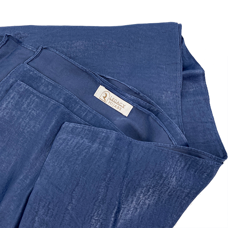 Glam Denim Velvet Hijab
