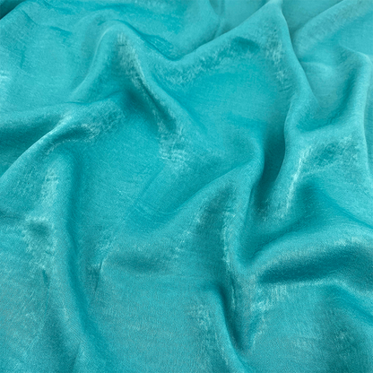 Glam Turquoise Velvet Satin Hijab