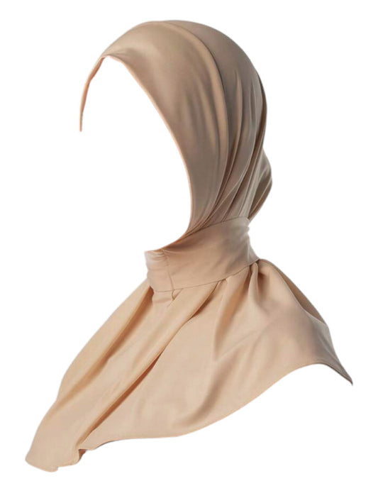 Nude Instant Jersey Hijab w/Clip
