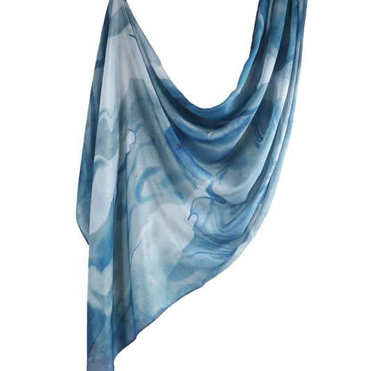 Ocean Current Breathable Print Modal