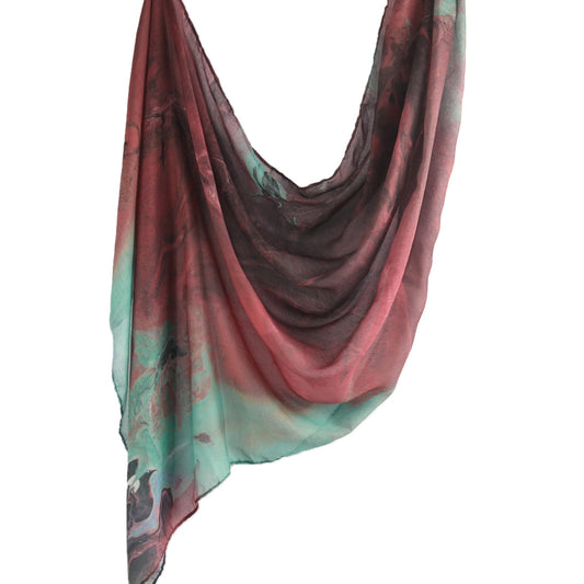 Red Peacock Breathable Print Modal