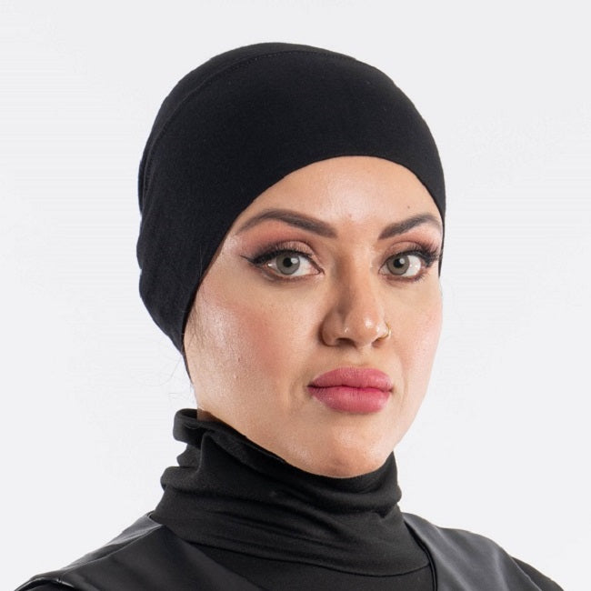 Black Jersey Wide Front Undercap